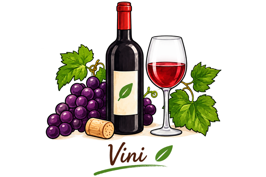 Bottiglia e calice di vino